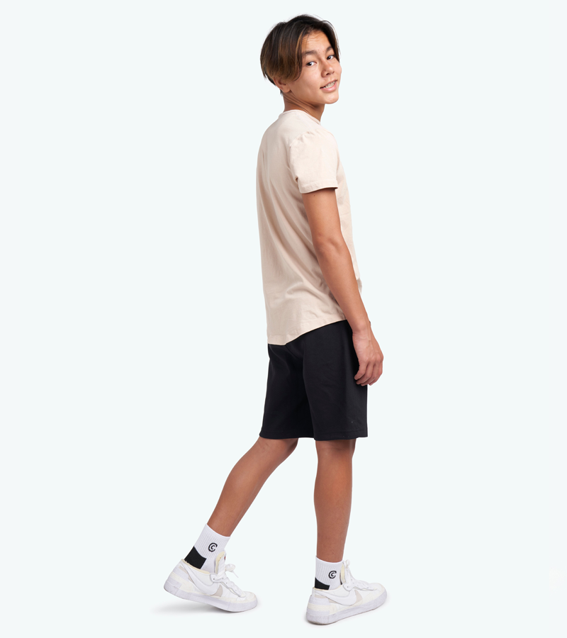 Everyday All Purpose Boys Socks - Large US Shoe Size 3-7 - Six Pairs - White Quarter